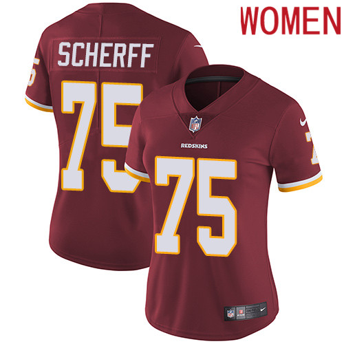 2019 Women Washington Redskins #75 Scherff red Nike Vapor Untouchable Limited NFL Jersey